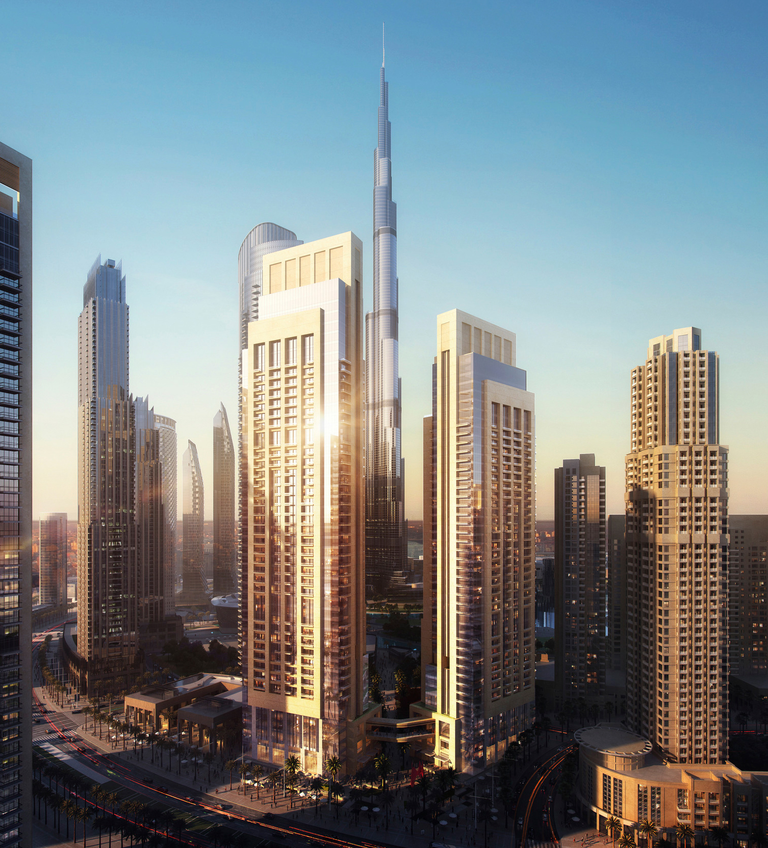 A two-tower residential complex in Dubai