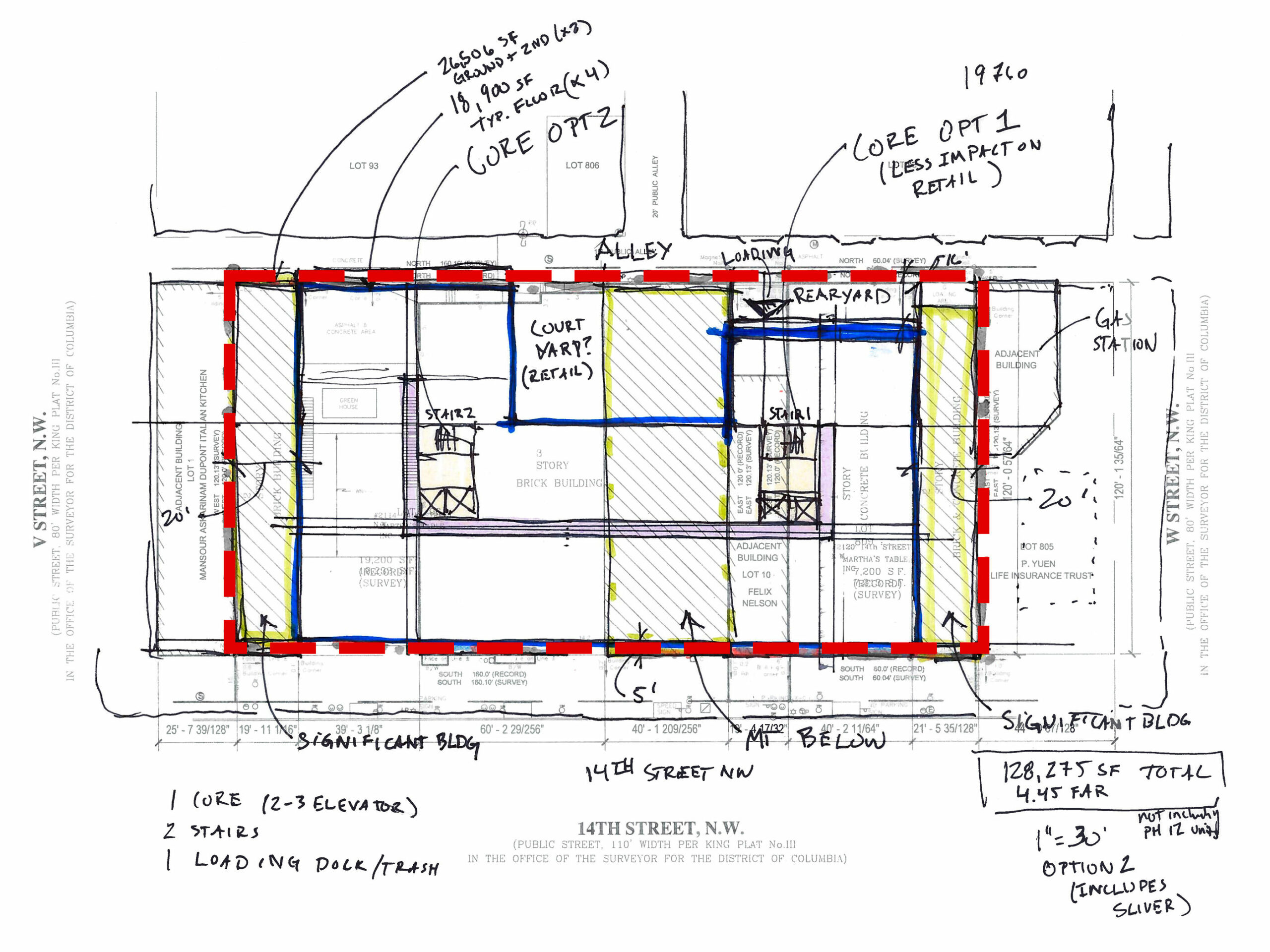 INTERMEDIATE STUDY BRIDGE OVER GARAGE Building sketch